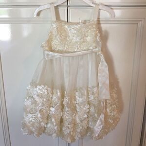 Ivory Rosette Dress
